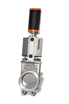 HGA bi-directional tight Knife Gate Valve with a through-going plate