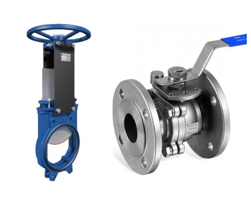 Knife gate valve vs ball valve